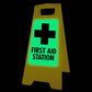 Glow In The Dark - Yellow A-Frame - First Aid Station