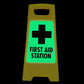 Glow In The Dark - Yellow A-Frame - First Aid Station