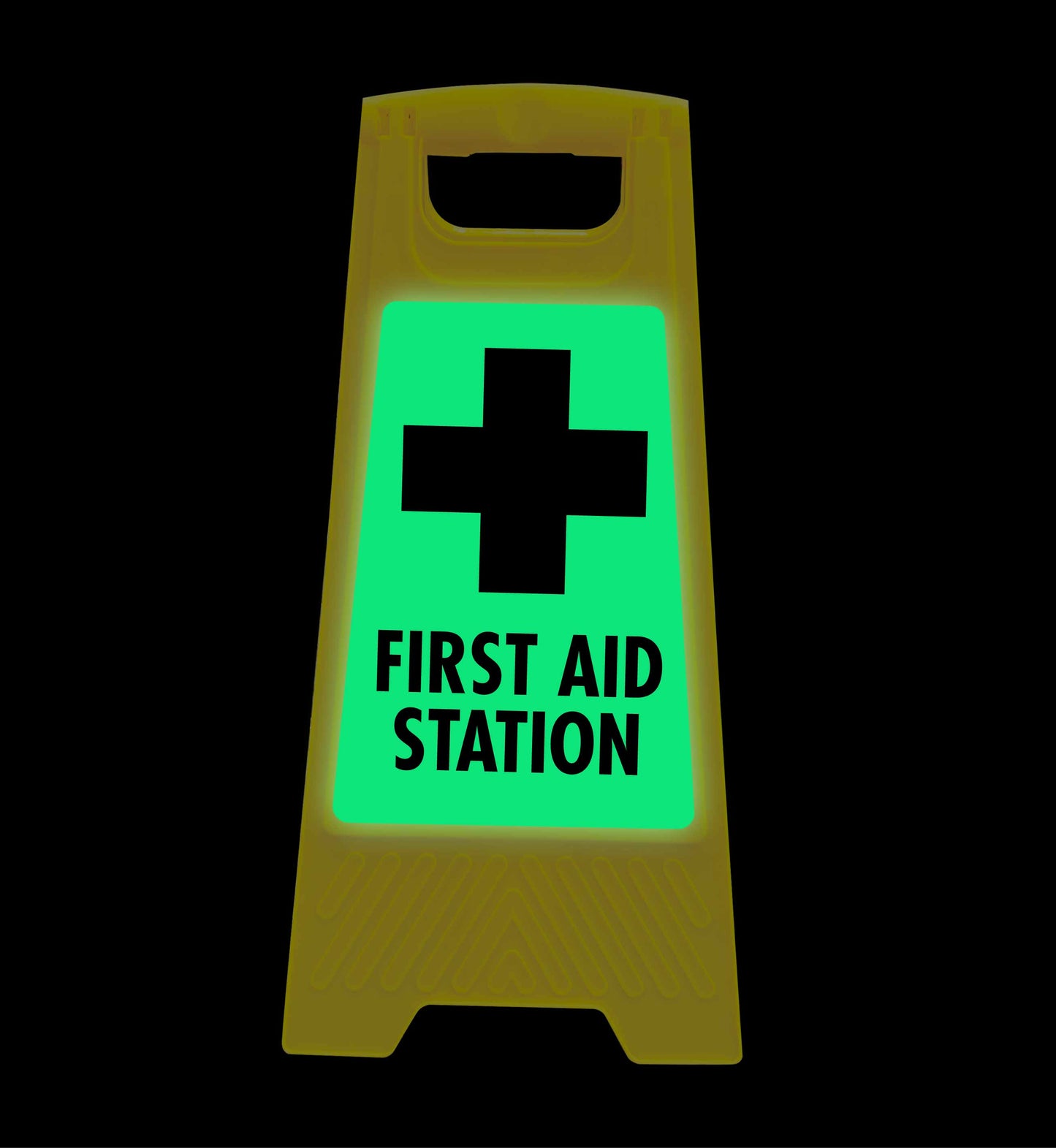 Glow In The Dark - Yellow A-Frame - First Aid Station