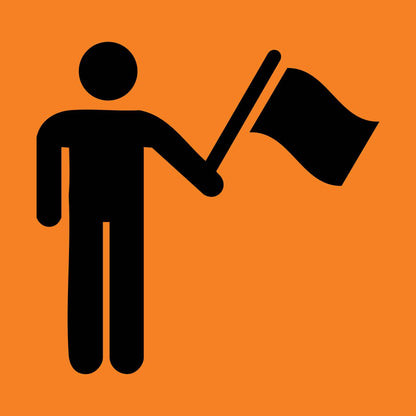 Flagman Orange Multi Message Traffic Sign
