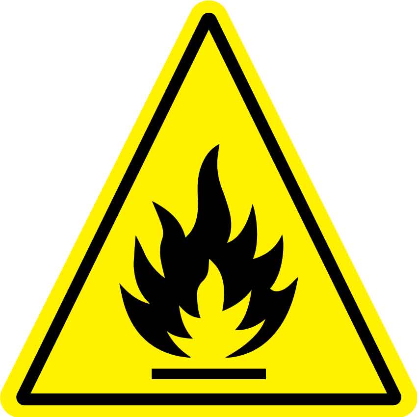 Flammable (Triangle) Decal – New Signs