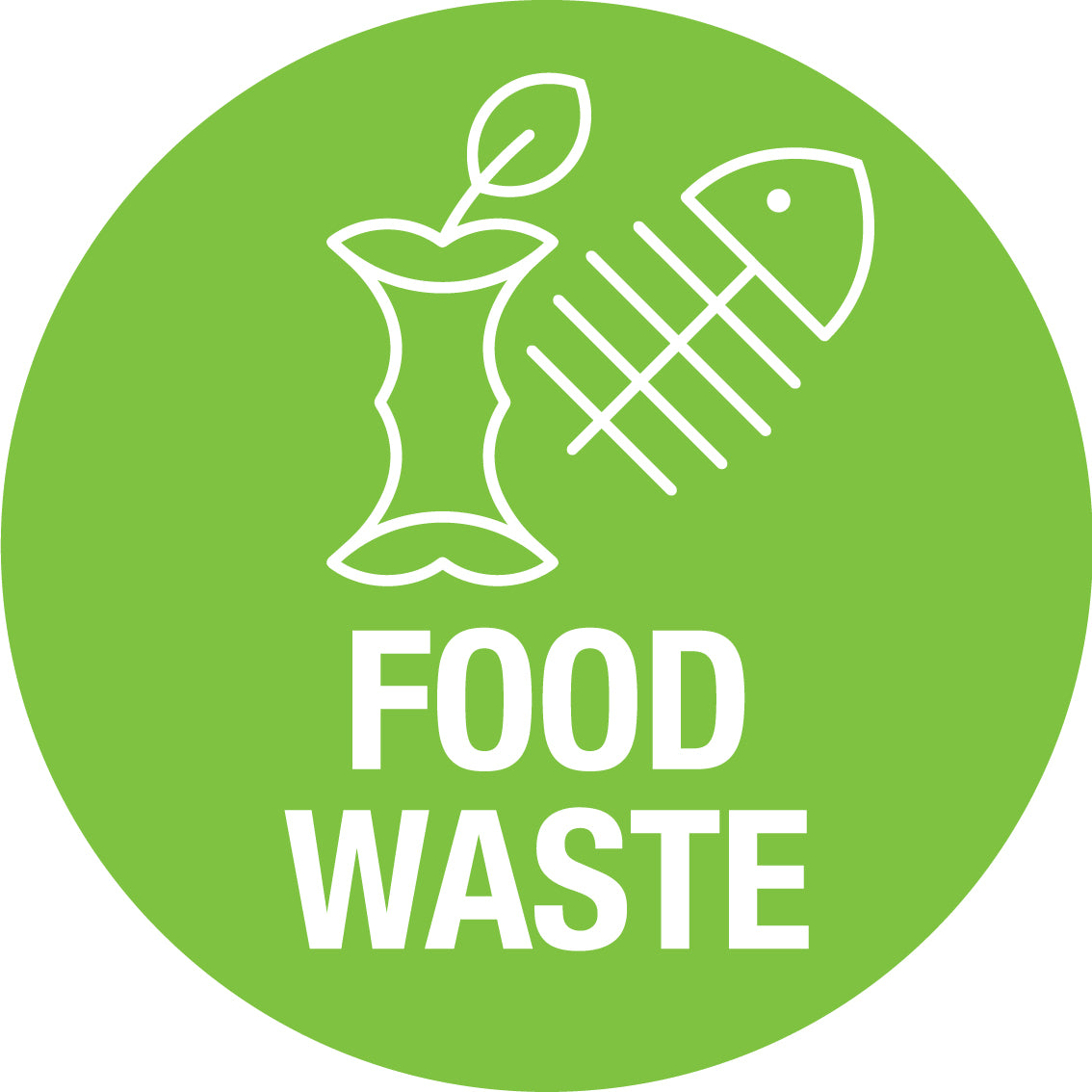 Food Waste Circle Bin Sticker