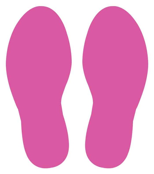Footprint Floor Stickers Pink - Anti Slip