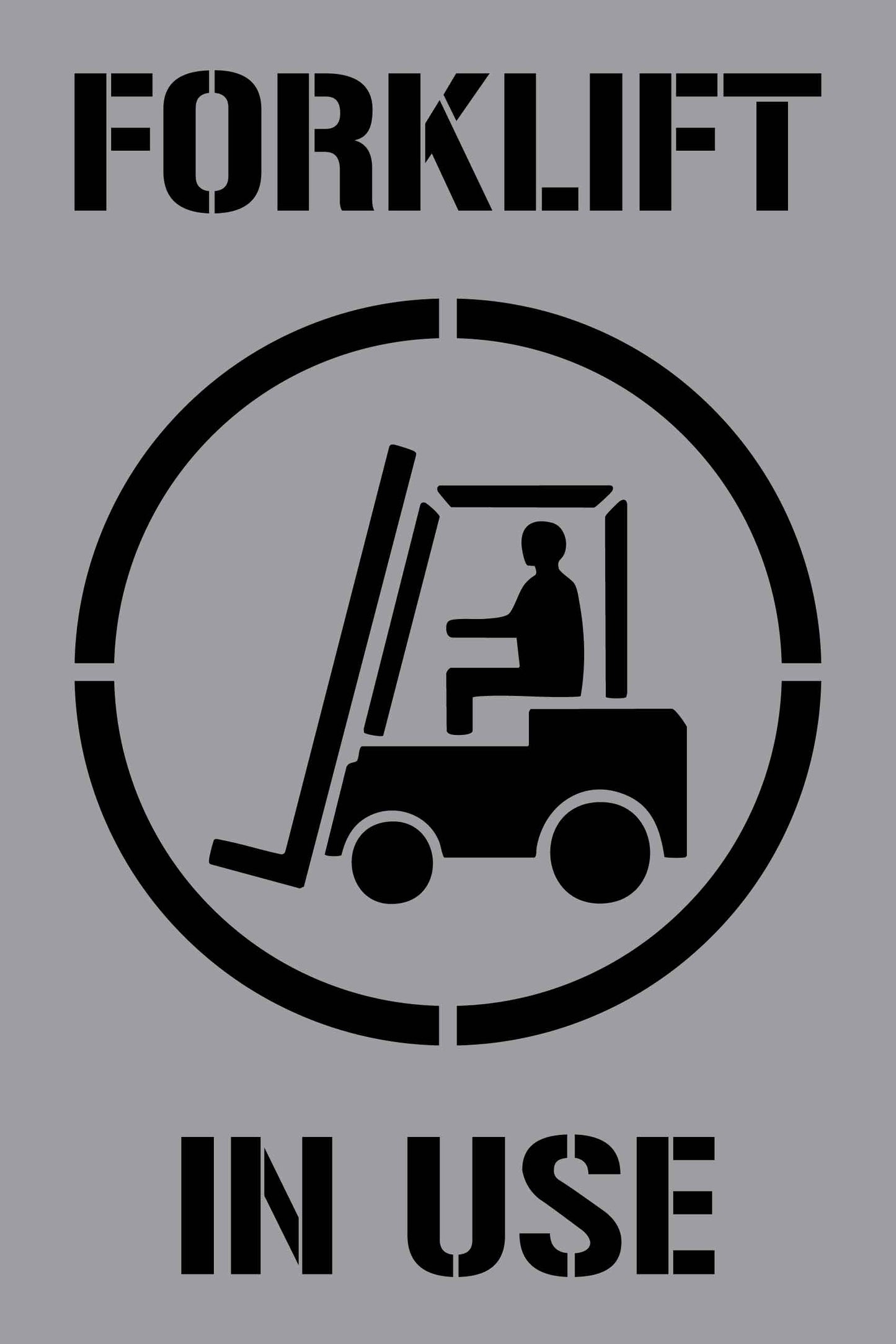 Forklift In Use - Aluminium Composite Stencil