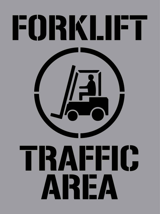 Forklift Traffic Area - Aluminium Composite Stencil