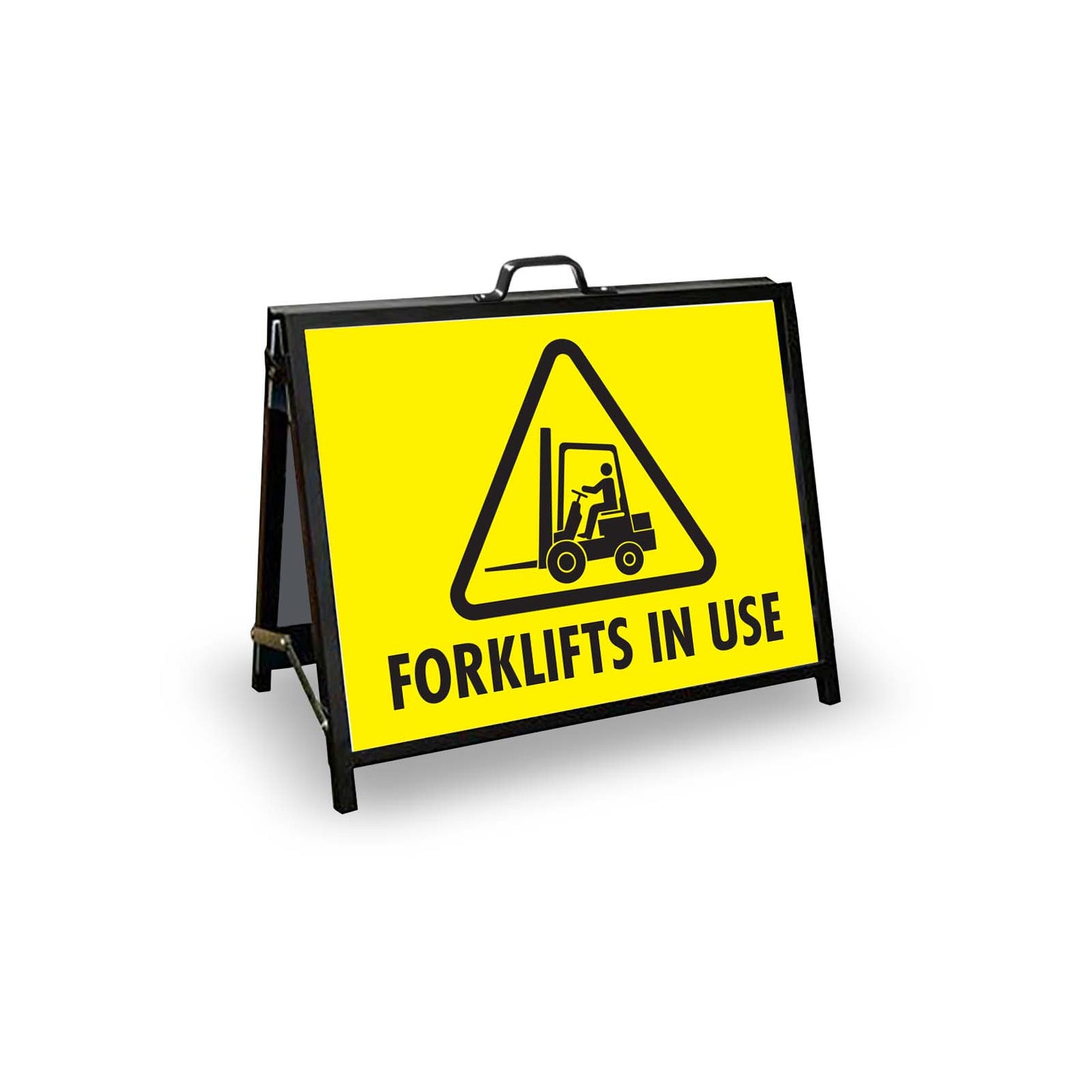 A-Frame Landscape Black - Forklifts In Use Corflute Inserts