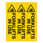 Forklifts In Use -  Corflute Bollard Cover