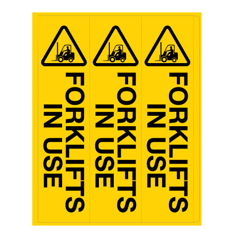 Forklifts In Use -  Corflute Bollard Cover