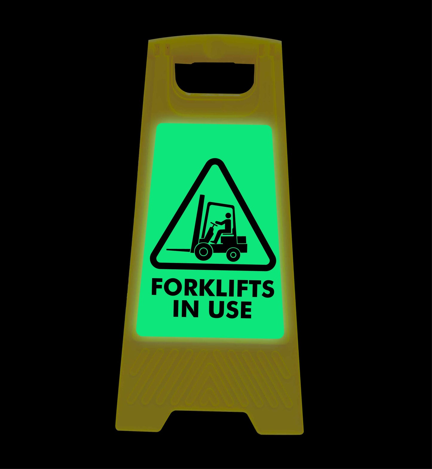 Glow In The Dark - Yellow A-Frame - Forklifts In Use