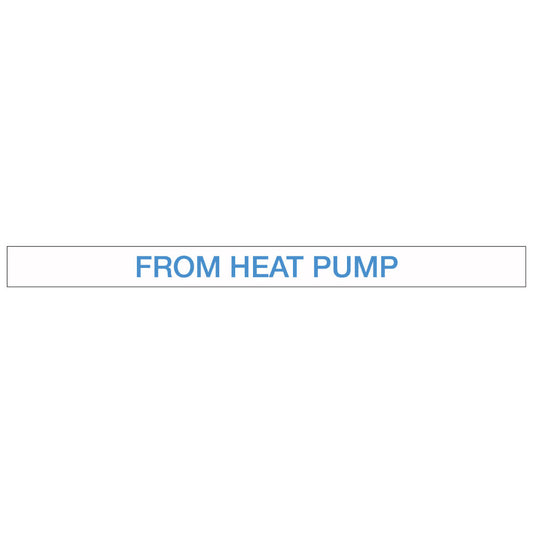 Pool/Spa - From Heat Pump - Pipe Marker Sticker