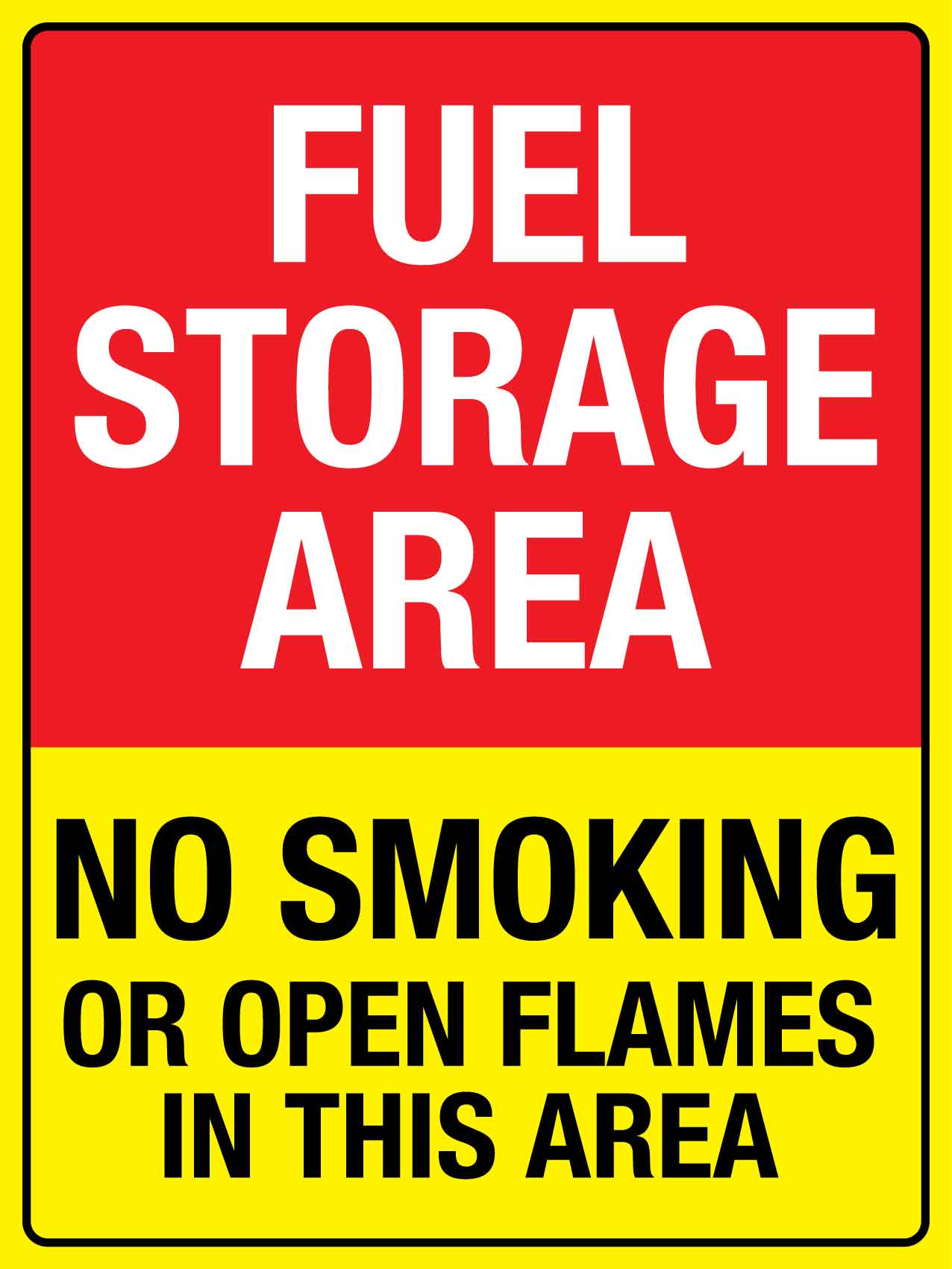 Fuel Storage Area No Smoking Sign