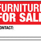 Furniture For Sale Sign