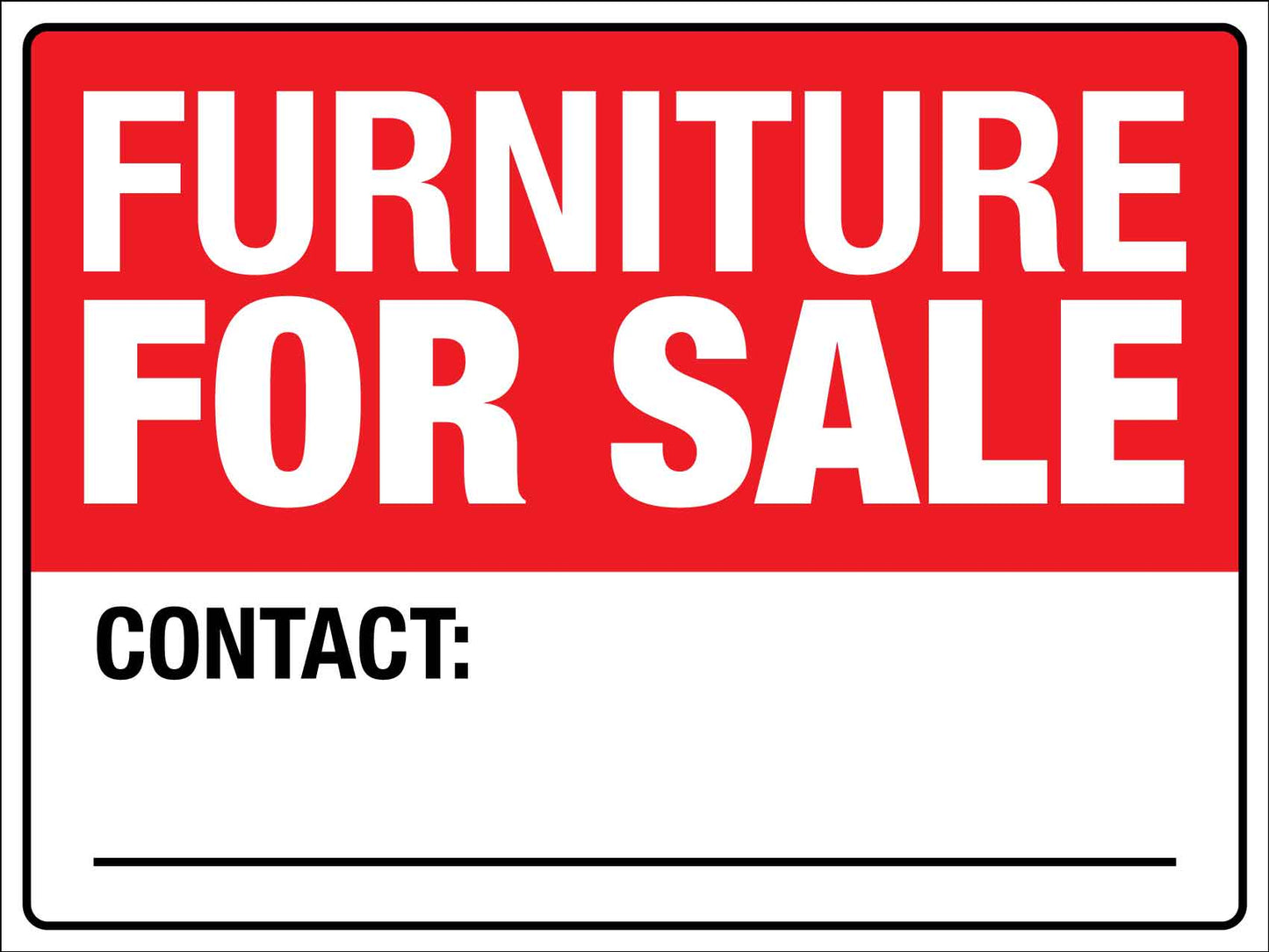 Furniture For Sale Sign