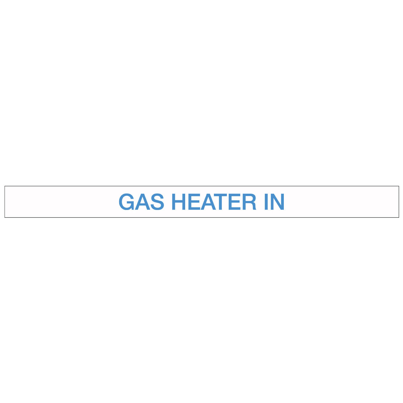 Pool/Spa - GAS Heater In - Pipe Marker Sticker