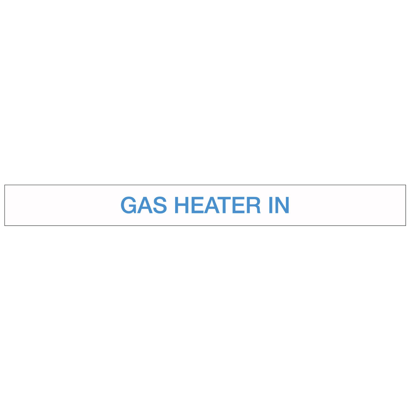 Pool/Spa - GAS Heater In - Pipe Marker Sticker