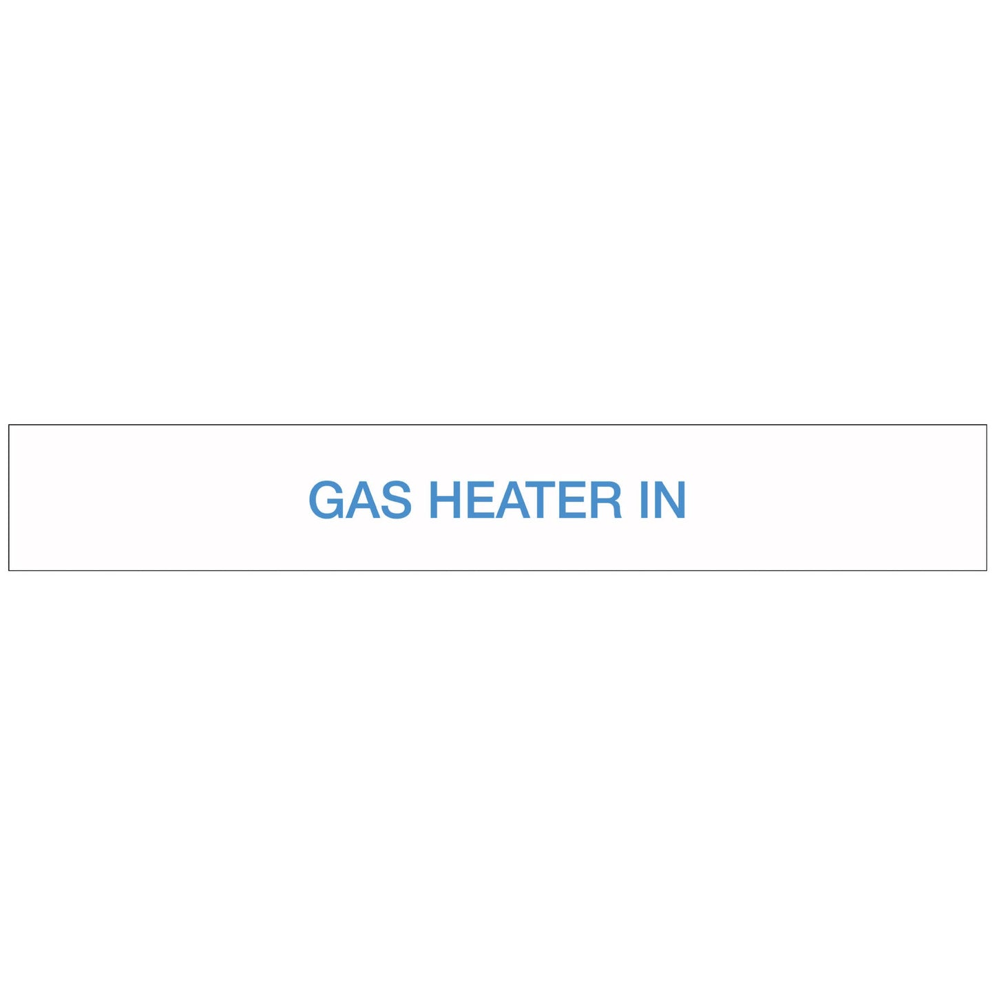 Pool/Spa - GAS Heater In - Pipe Marker Sticker