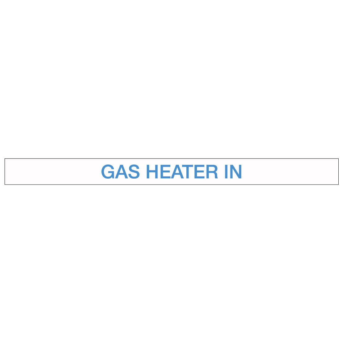 Pool/Spa - GAS Heater In - Pipe Marker Sticker