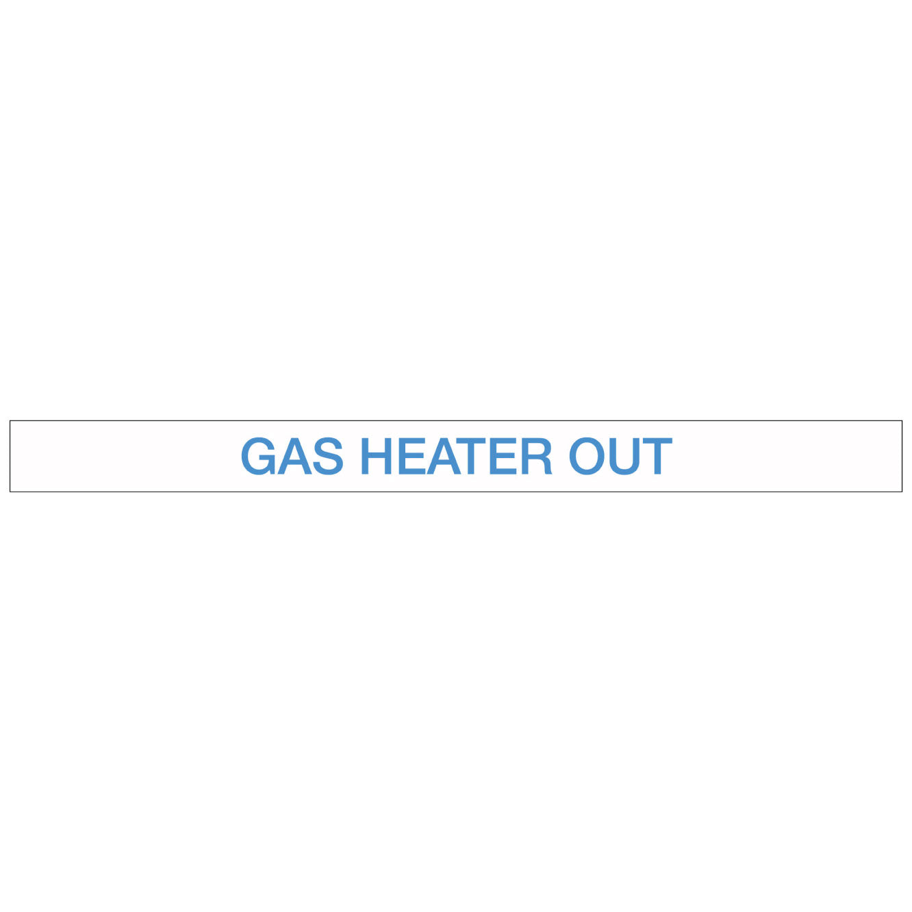 Pool/Spa - GAS Heater Out - Pipe Marker Sticker