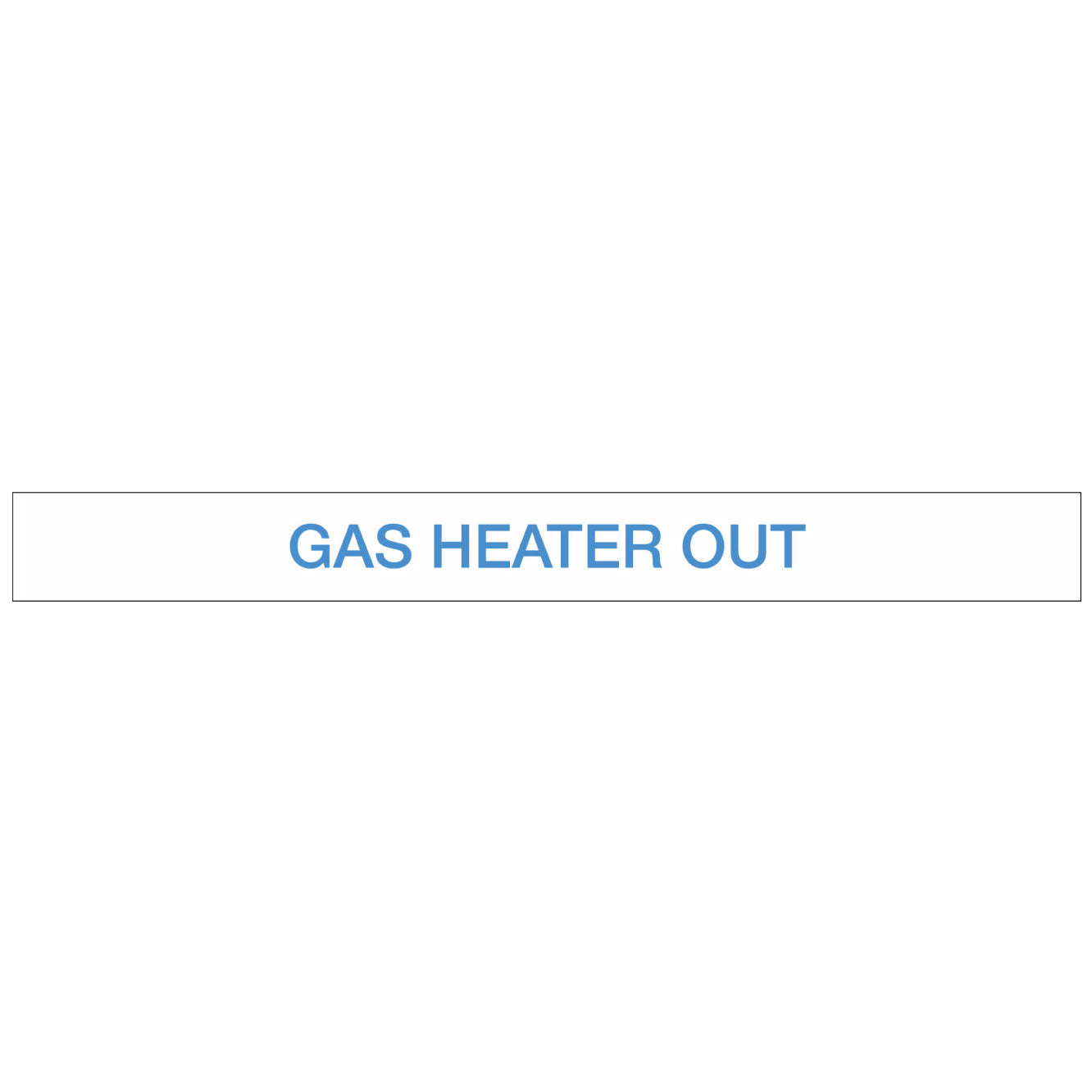 Pool/Spa - GAS Heater Out - Pipe Marker Sticker