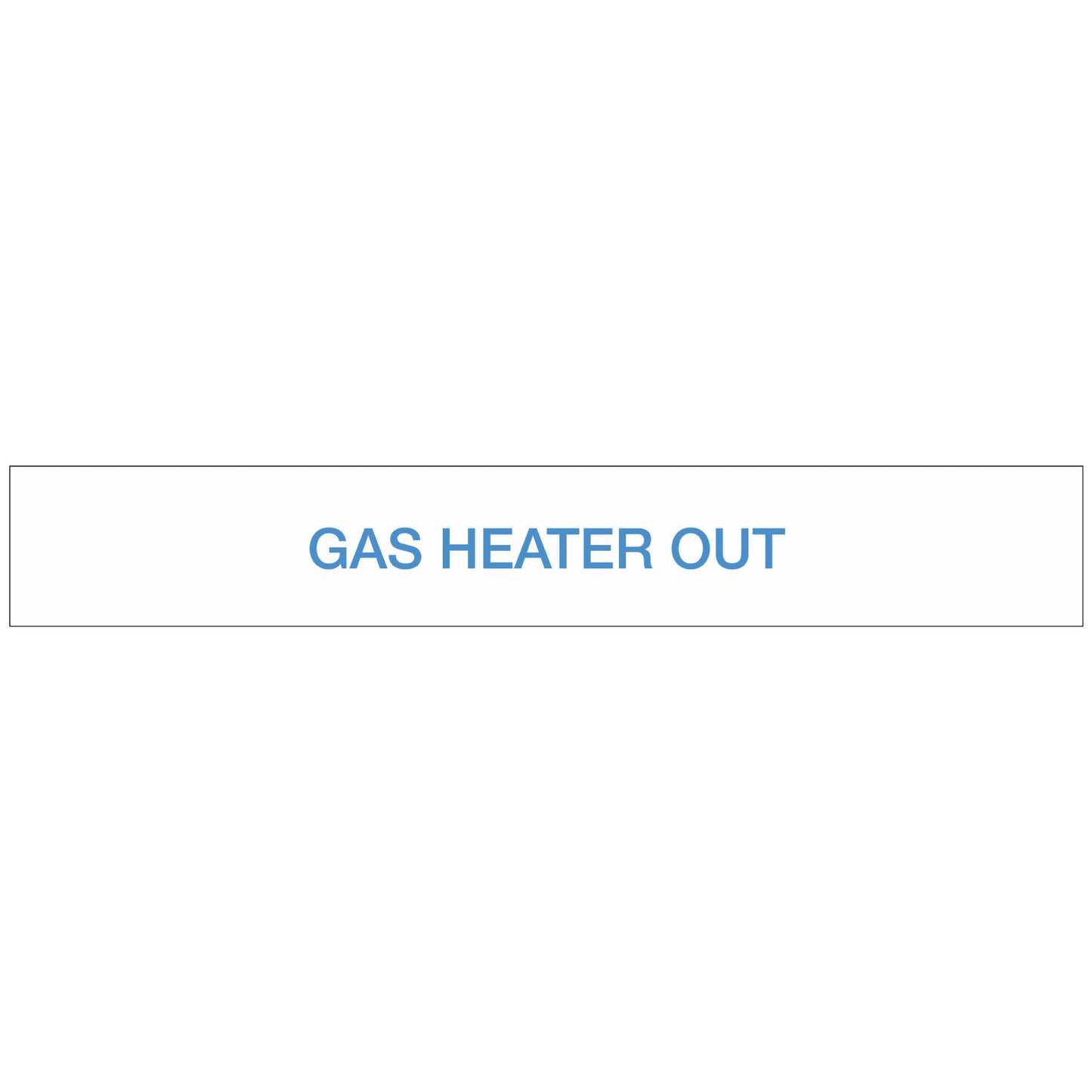 Pool/Spa - GAS Heater Out - Pipe Marker Sticker