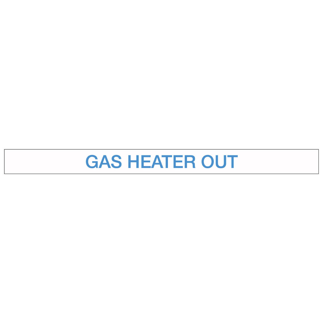 Pool/Spa - GAS Heater Out - Pipe Marker Sticker