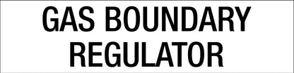 Gas Boundary Regulator - Statutory Sign