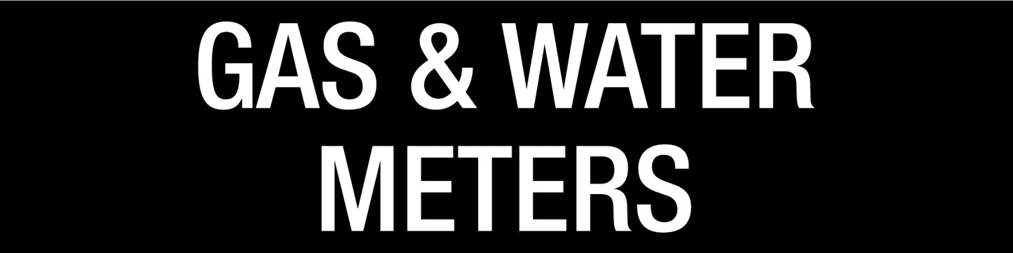 Gas & Water Meters - Statutory Sign