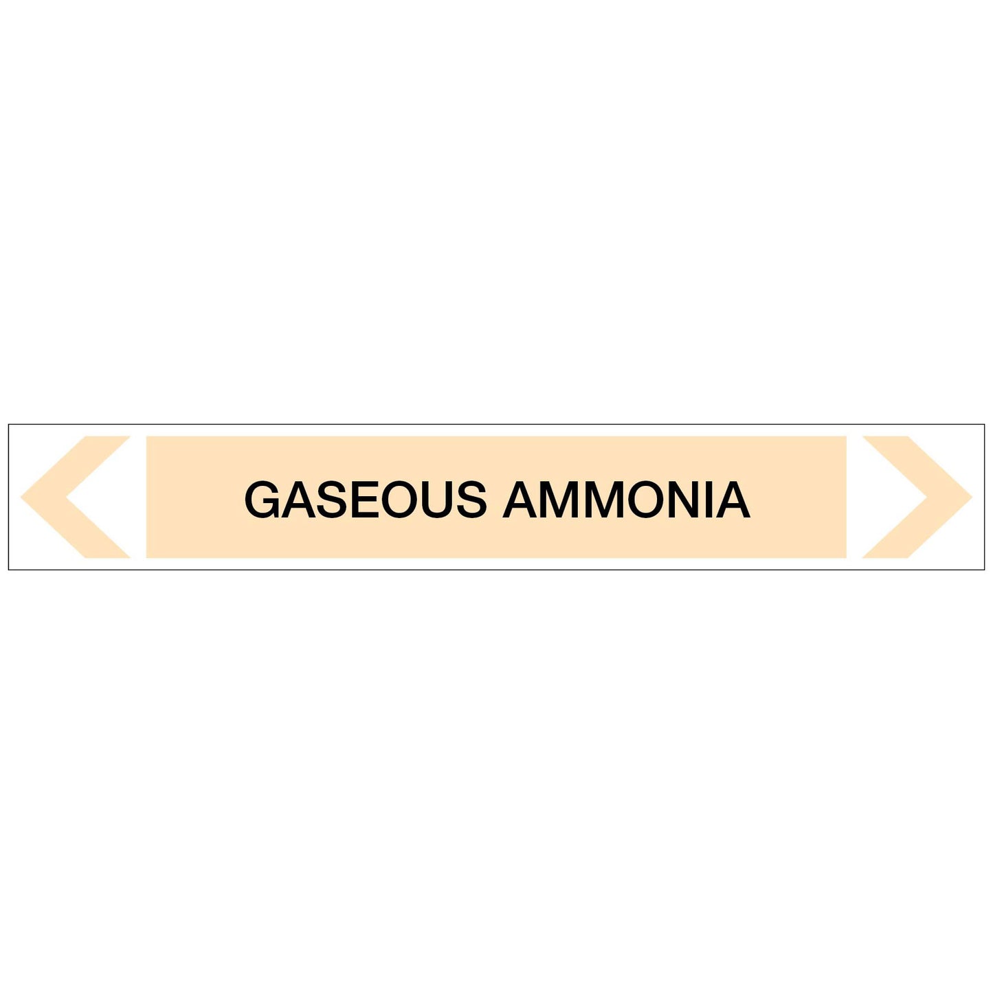 Gases - Gaseous Ammonia - Pipe Marker Sticker