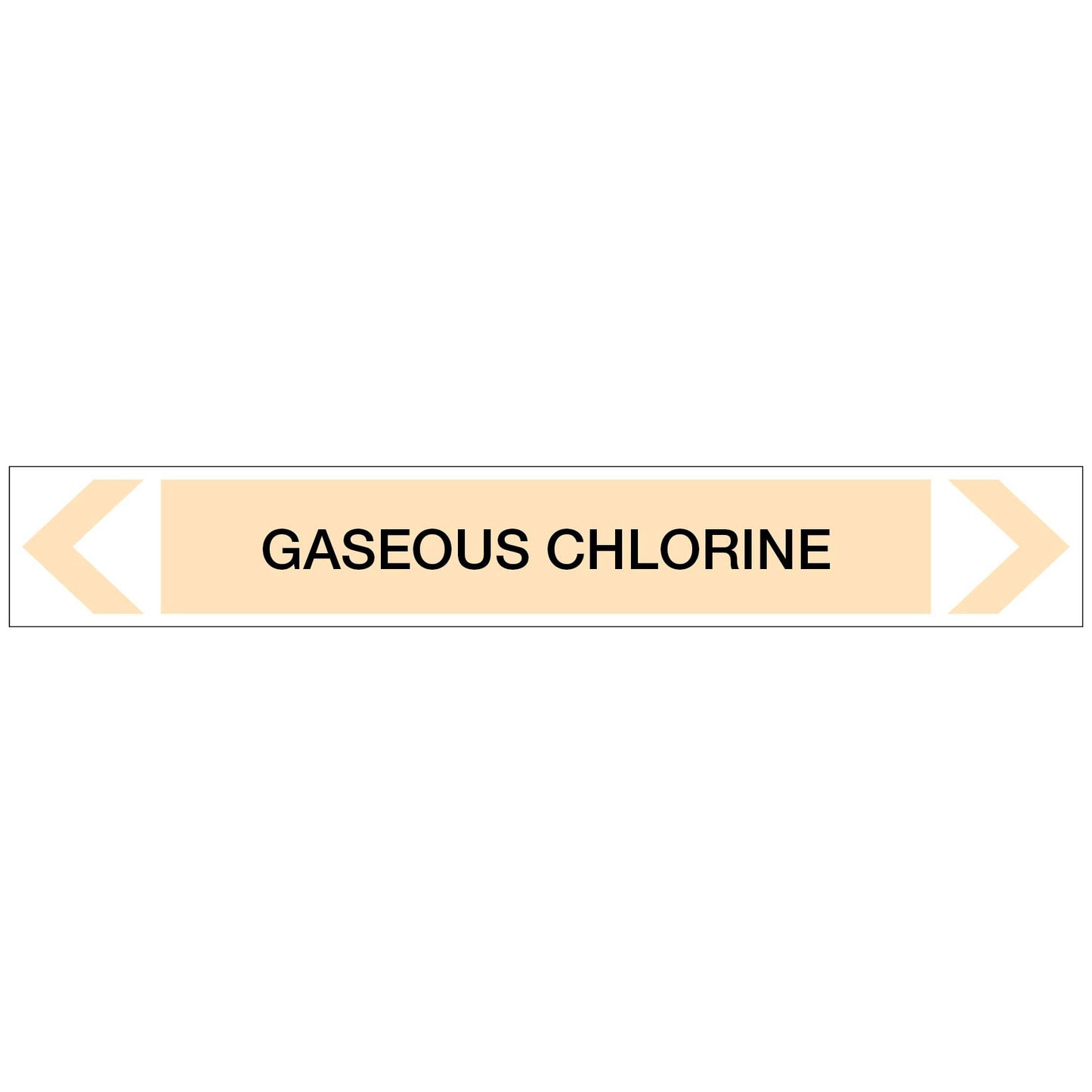 Gases - Gaseous Chlorine - Pipe Marker Sticker