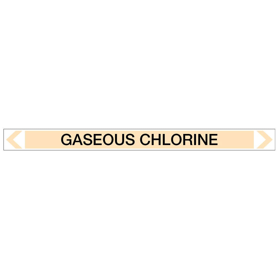 Gases - Gaseous Chlorine - Pipe Marker Sticker