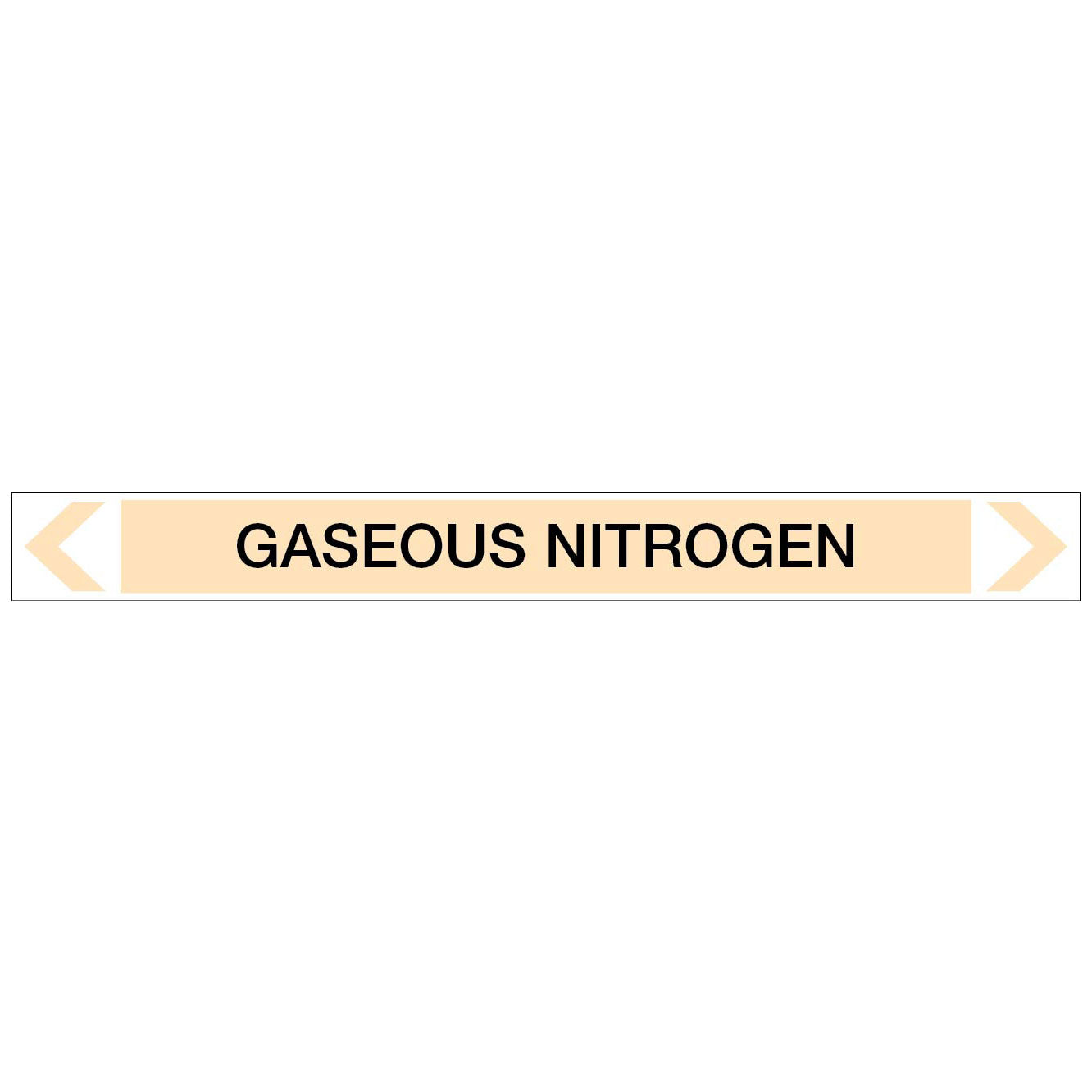 Gases - Gaseous Nitrogen - Pipe Marker Sticker