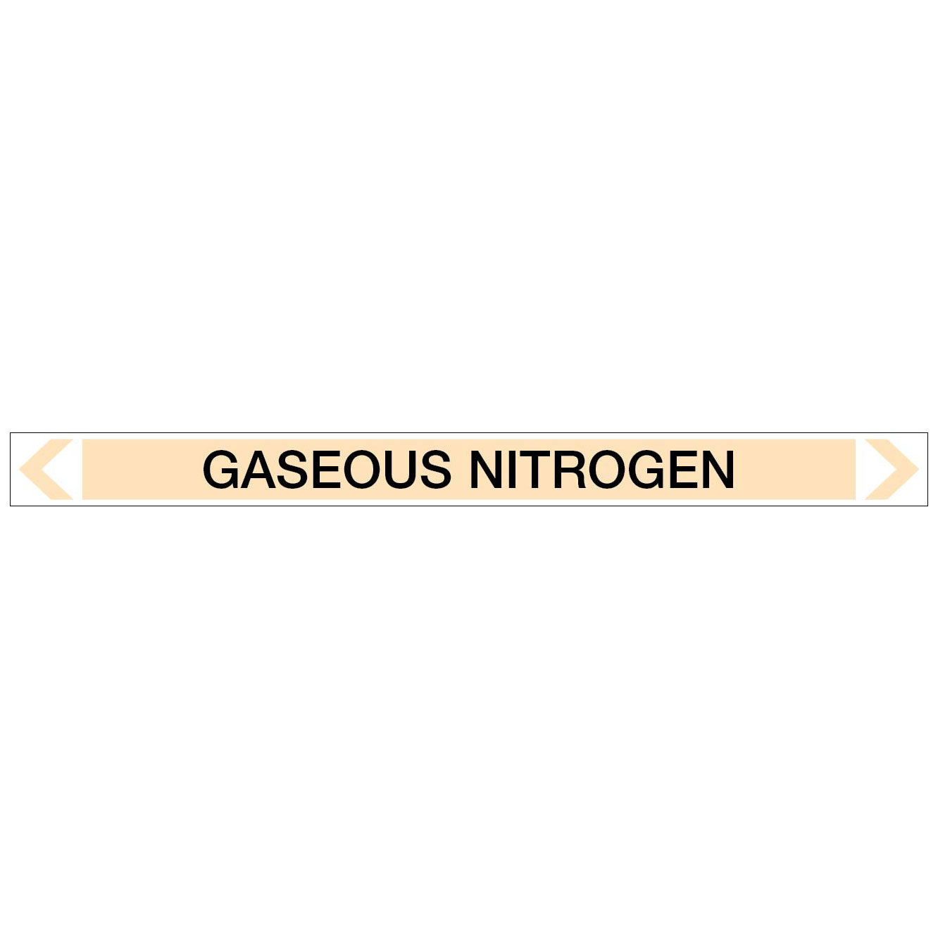 Gases - Gaseous Nitrogen - Pipe Marker Sticker