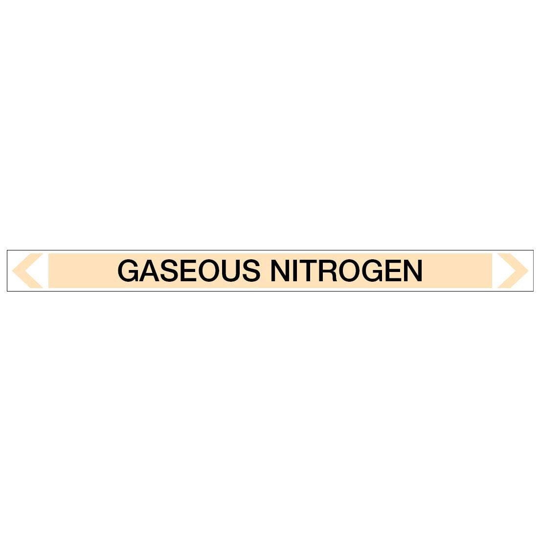 Gases - Gaseous Nitrogen - Pipe Marker Sticker