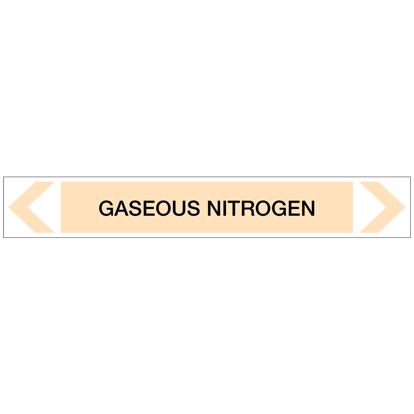 Gases - Gaseous Nitrogen - Pipe Marker Sticker