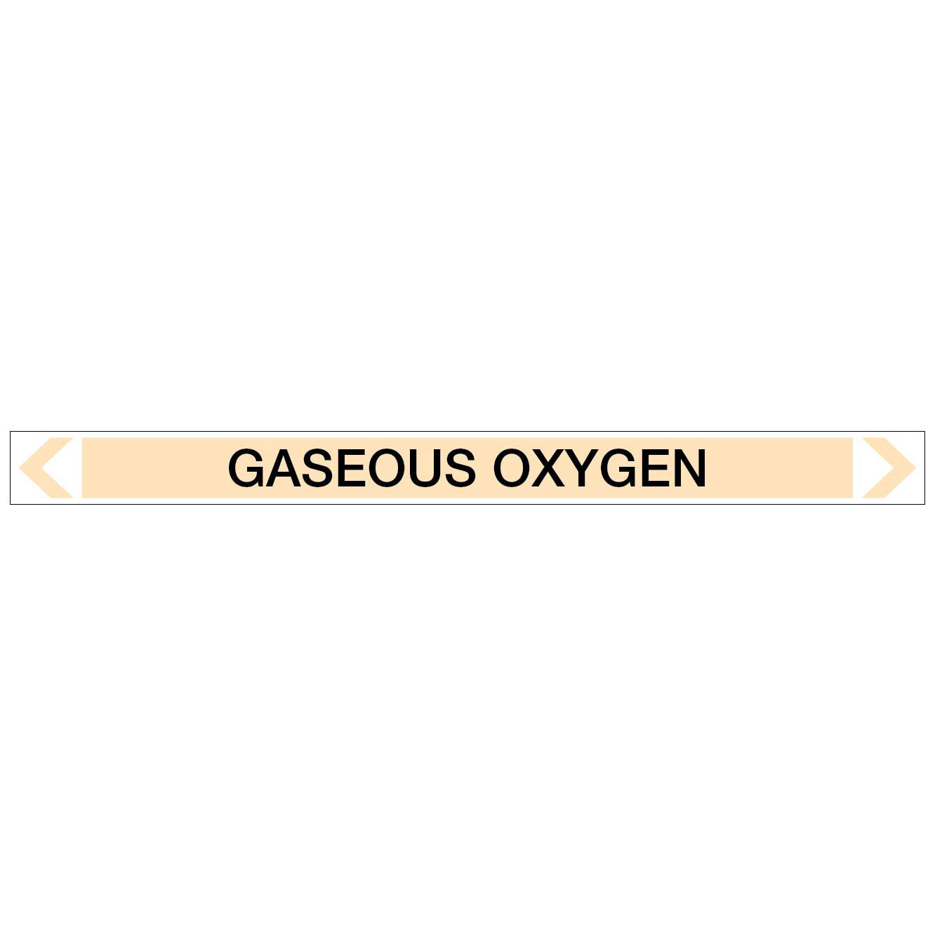 Gases - Gaseous Oxygen - Pipe Marker Sticker