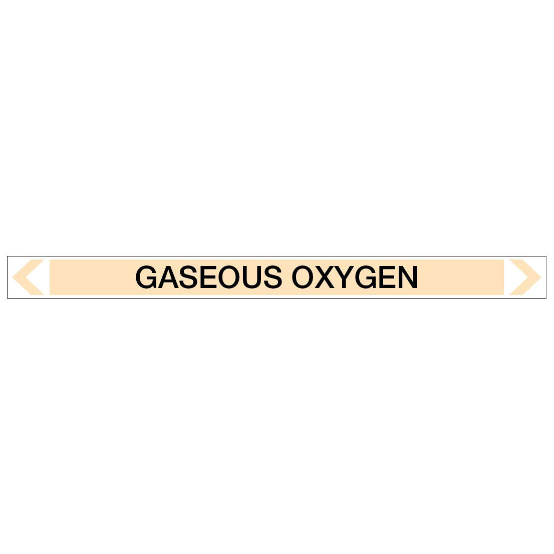 Gases - Gaseous Oxygen - Pipe Marker Sticker