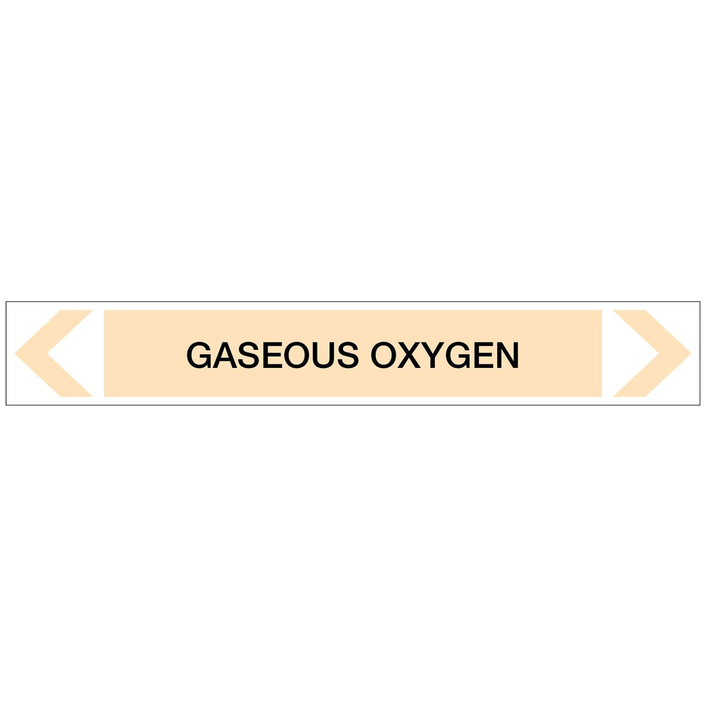 Gases - Gaseous Oxygen - Pipe Marker Sticker