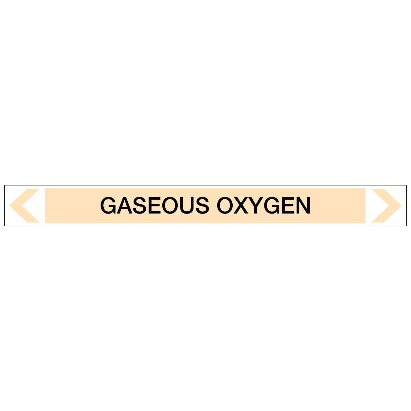 Gases - Gaseous Oxygen - Pipe Marker Sticker