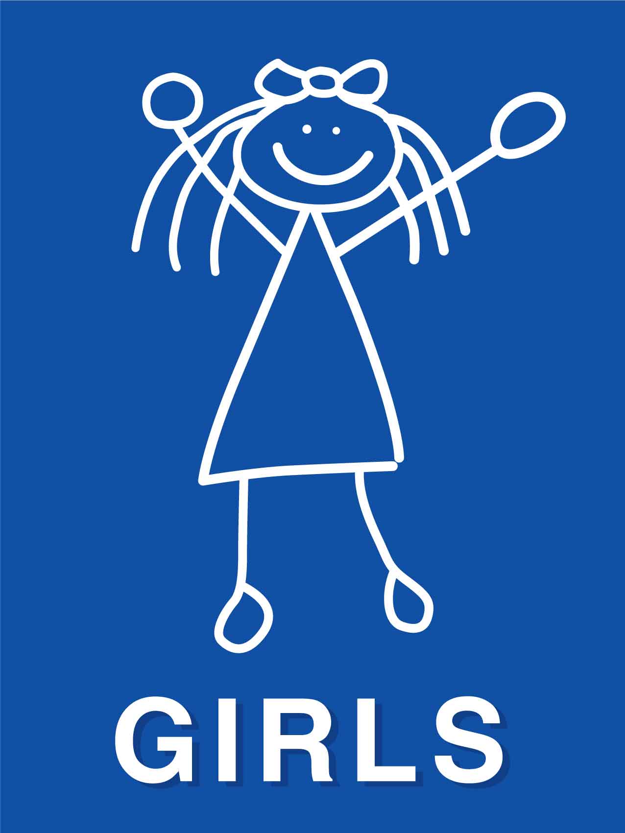Girls Restrooms Sign