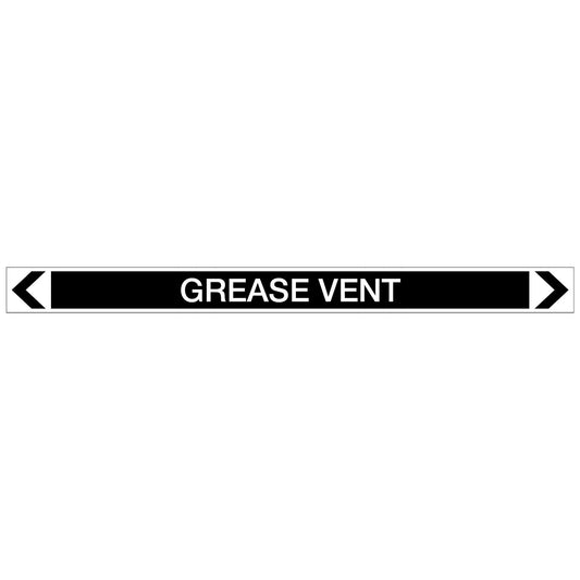 Miscellaneous - Grease Vent - Pipe Marker Sticker