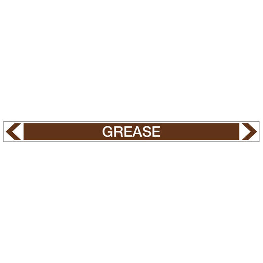 Oils - Grease - Pipe Marker Sticker