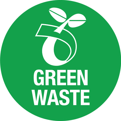Green Waste Circle Bin Sticker