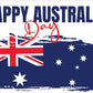 Happy Australia Day White Sign