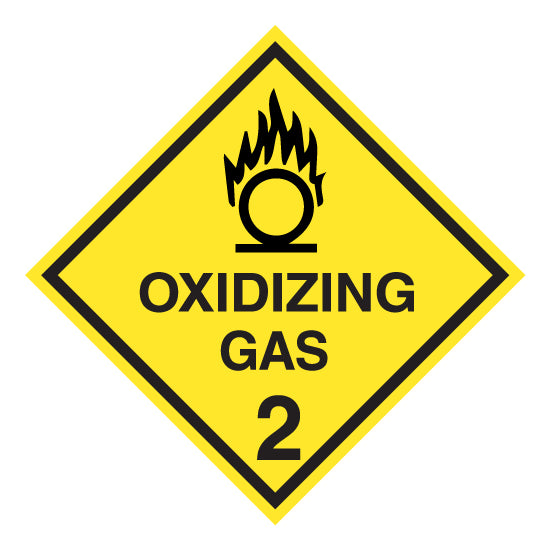 Hazchem CLASS 2 - OXIDIZING GAS - Sticker