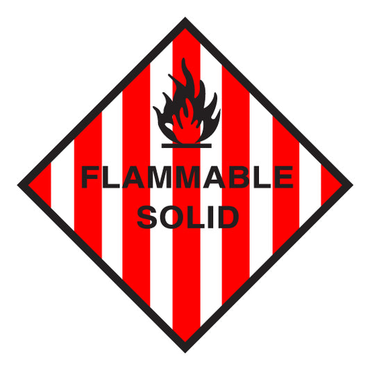 Hazchem CLASS 4 - FLAMMABLE SOLID - Sticker