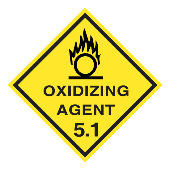 Hazchem CLASS 5 - OXIDIZING AGENT 5.1 - Sticker