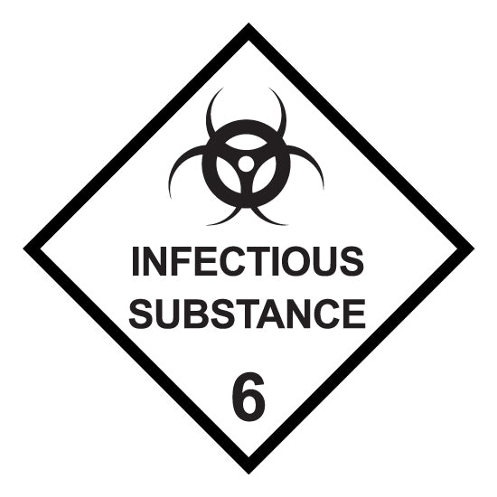 Hazchem CLASS 6 - INFECTIOUS SUBSTANCE - Sticker