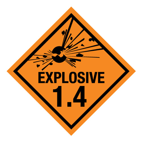 Hazchem CLASS 1 - EXPLOSIVE 1.4a Symbol - Sticker