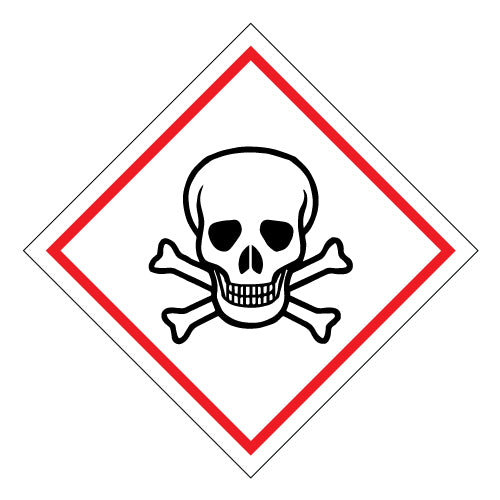 Hazchem Skull And Crossbones - Sticker