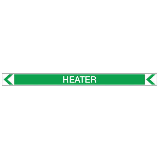 Pool/Spa - Heater (Left) - Pipe Marker Sticker